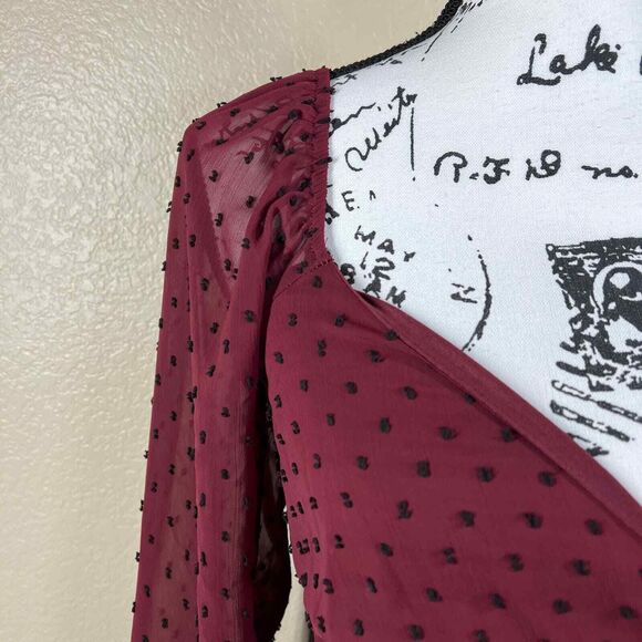 Trixxi dress Juniors' Surplice-Neck Tie-Waist Fit & Flare Dress size 3 Romantic - Picture 8 of 16